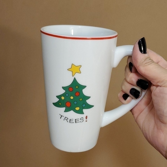 Fitz and Floyd Holiday "Trees" Tall Coffee… - Picture 1 of 6